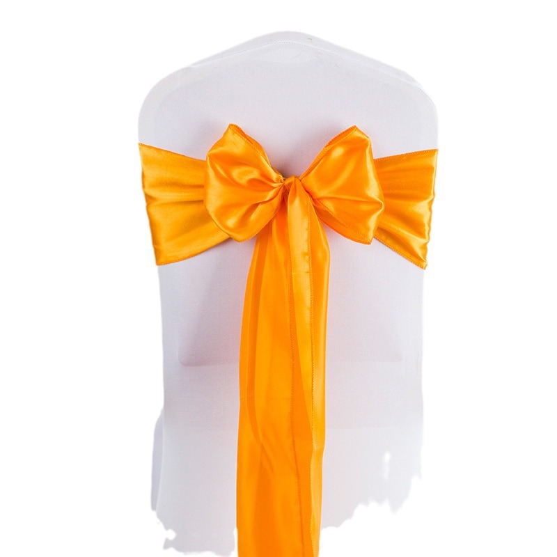 Wholesale Satin Ribbon Ribbon Ribbon Banquet Wedding Chair Back Set Decorative Chair Back Bow Chair Cover Bow Chair