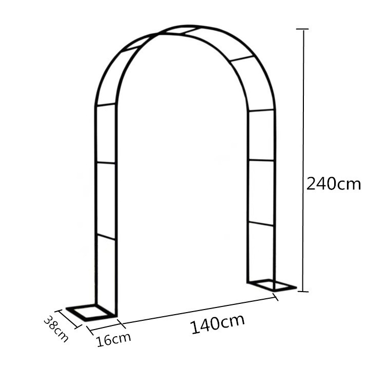 Dark Green Grape Rack Iron Rose Arch Flower Rack Climbing Rack Climbing Plant Flower Support Rod Base Outdoor