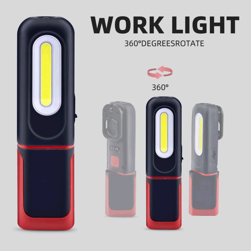 Factory Direct Supply High-Brightness Cob Work Light Convenient Adjustable 360-Degree Outdoor Maintenance Light Flashlight