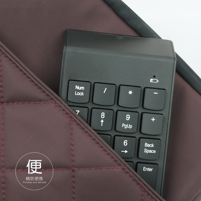 2.4G Wireless Numeric Keypad Asynchronous Chocolate Notebook Portable External Accounting Finance Office Keyboard