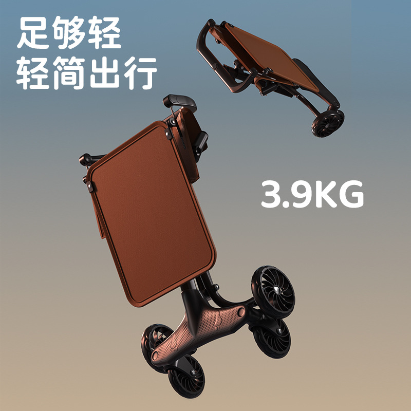 Cross-Border Wholesale Baby Pocket Umbrella Stroller Lightweight Folding Baby Stroller One-Click Closing Portable Baby Walking Tool