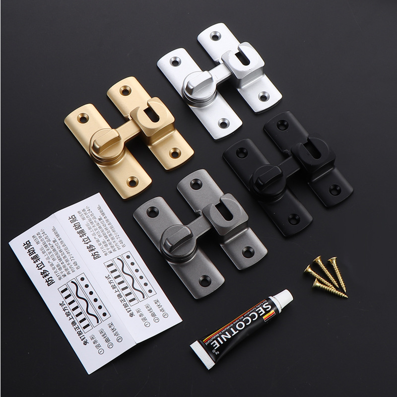 Замок для ванной комнаты отеля и окна утолщенный без сверления алюминиевый сплав дверной замок с легким закрыванием противоугонный замок