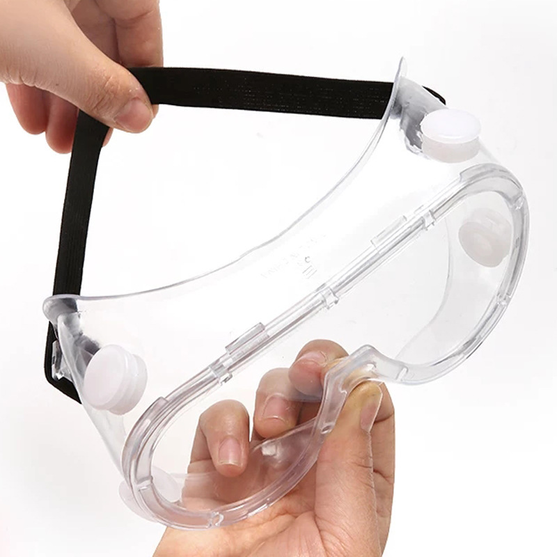 Soft Edge Goggles Dust-proof Anti-fog Anti-shock Anti-splash Four-bead Goggles PC Lens Labor Protection Goggles