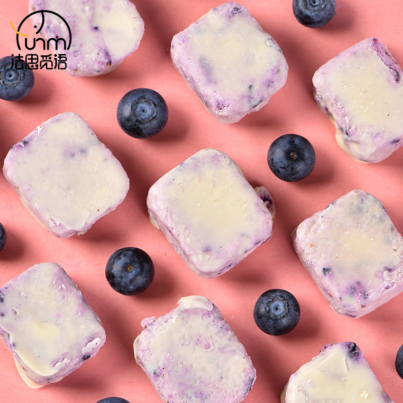 Fasi Miyu Freeze-Dried Fruit Yogurt Cubes Strawberry Blueberry Yellow Peach Soaked Milk Yogurt Cubes Casual Snacks Wholesale