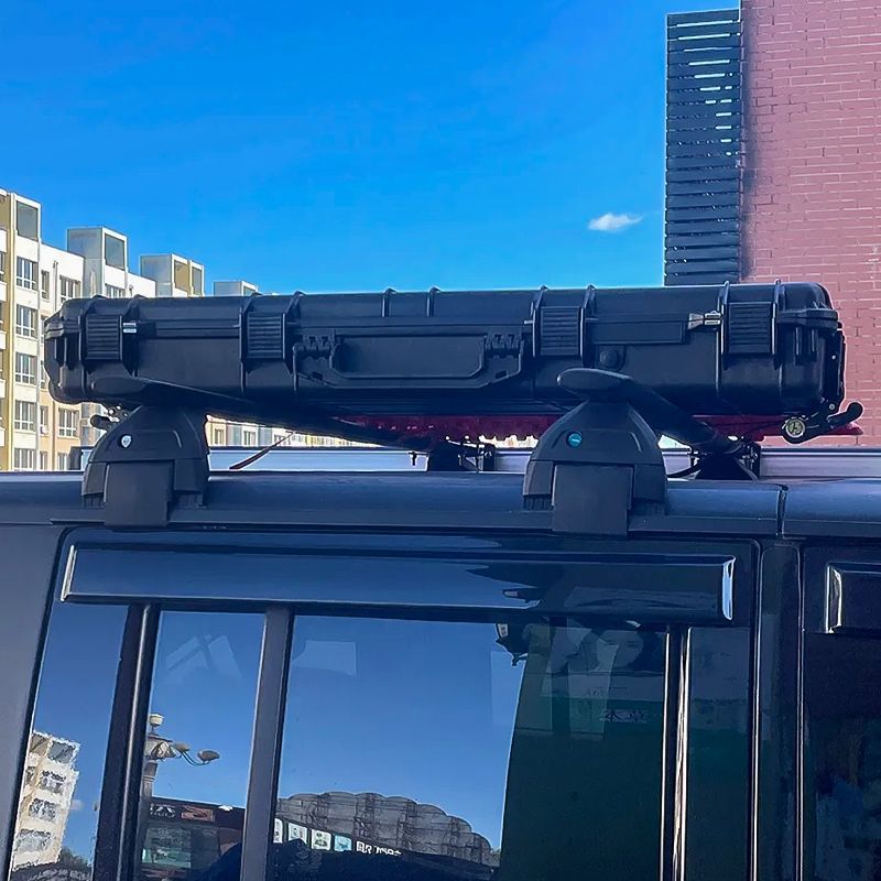 Portable Trailer Box, Anti-Box Roof Box, Dark Black Matte Long Protective Box with Rollers