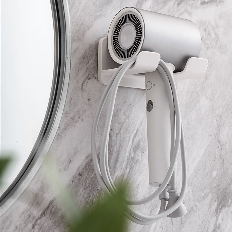 Hair dryer rack non-perforated toilet household electric hair dryer bracket bathroom ram wall rack
