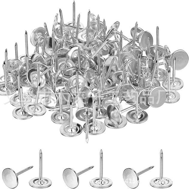 Manufacturer Wholesale Nickel-Plated Silver Flat-Head Thumbtacks for Glue Dispensing, Kindergarten DIY Cork Board Thumbtacks