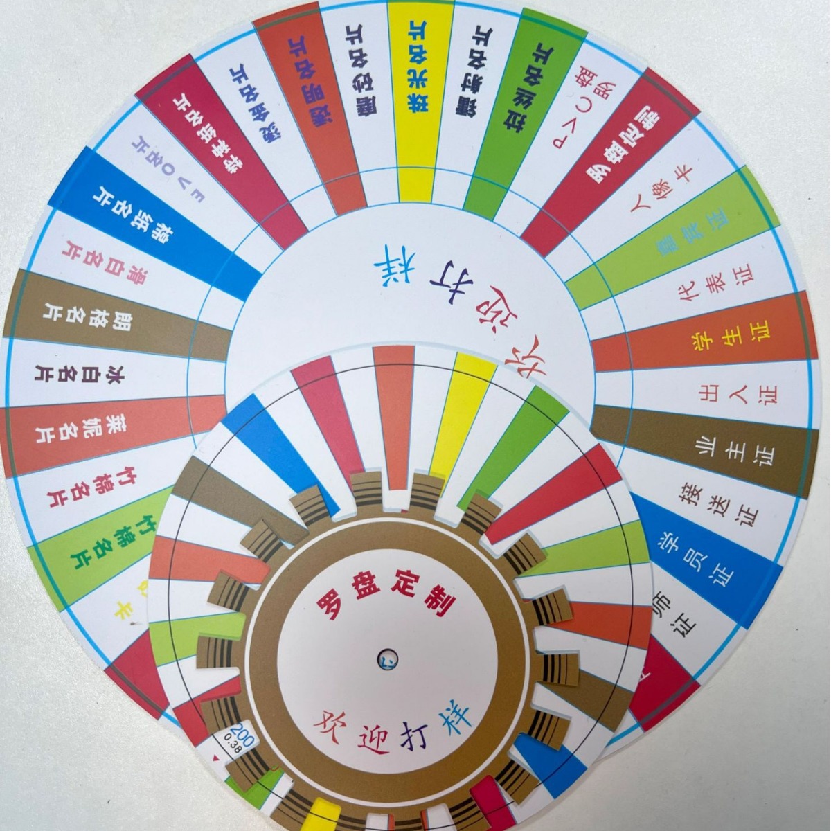 Pvc Feng Shui Compass High-Precision Three-Yuan Comprehensive Disc Chinese Medicine Disc Weight Loss Indication Compass Bmi Turntable Customization