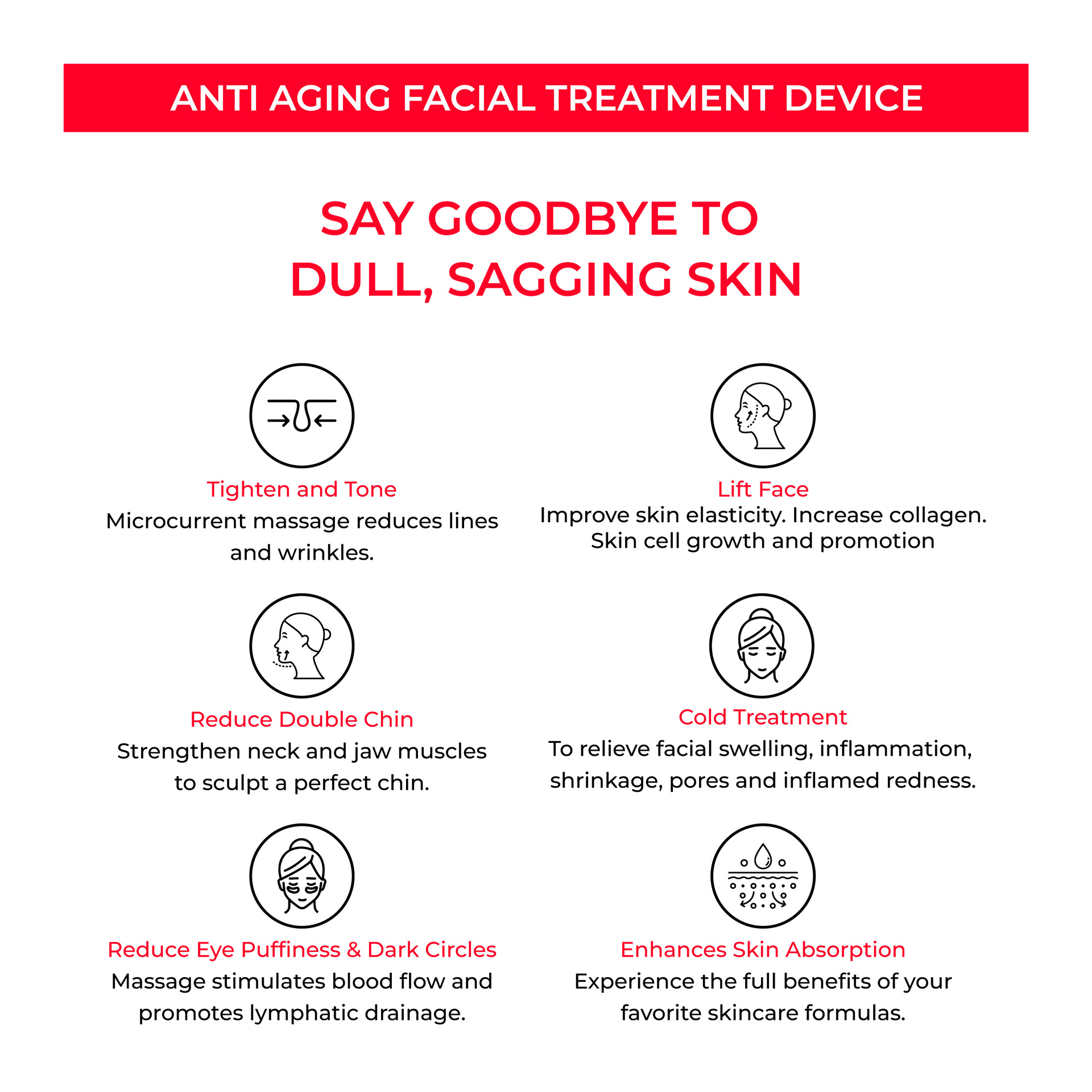 Beauty instrument EMS micro-current 5-speed facial massager skin care import instrument pore convergence beauty instrument