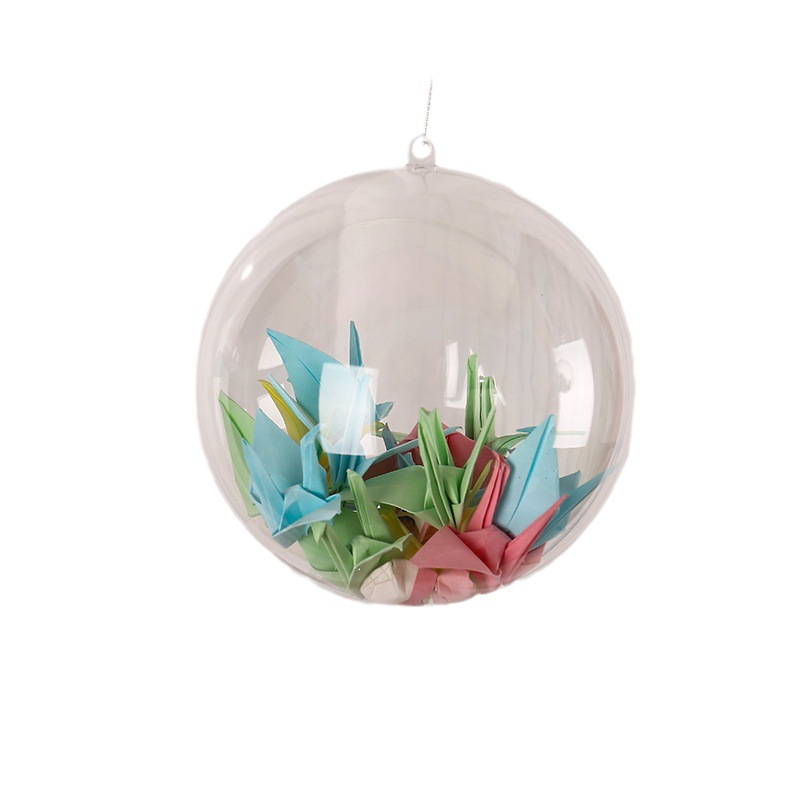 Wholesale transparent ball plastic ball shell acrylic 5-12cm Christmas ball PS hollow ball Christmas decoration hanging ball