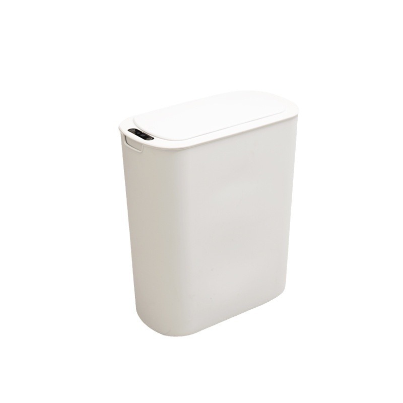 Smart Inductive Trash Can Household Automatic Flip Toilet Toilet Trash Basket Narrow Gap with Lid Electric