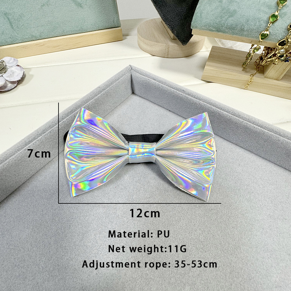 Men's Accessories Groomsmen and Groomsmen Black Korean Bows Men's and Women's Shirts Wedding Korean Colorful Pu Bows