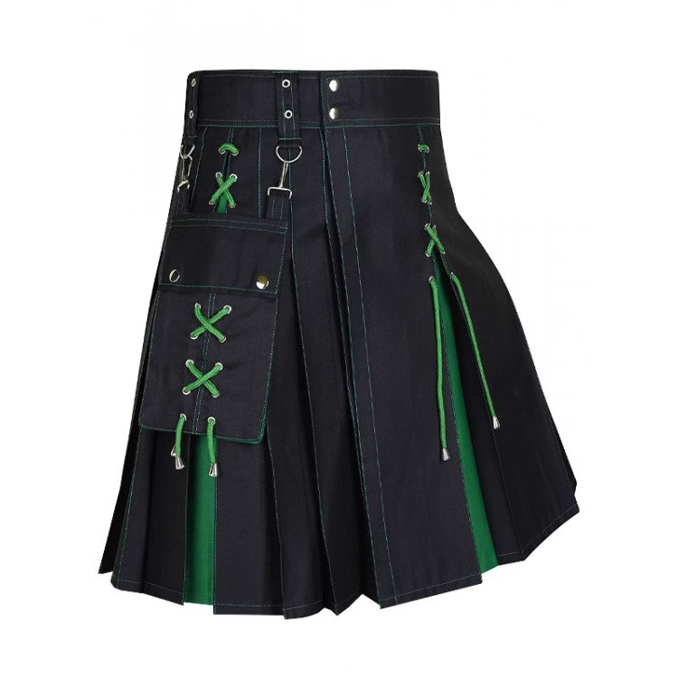 New Men's Amazon Aliexpress Hot Selling Scottish Festival Skirt Multicolor Medieval Pleated Skirt