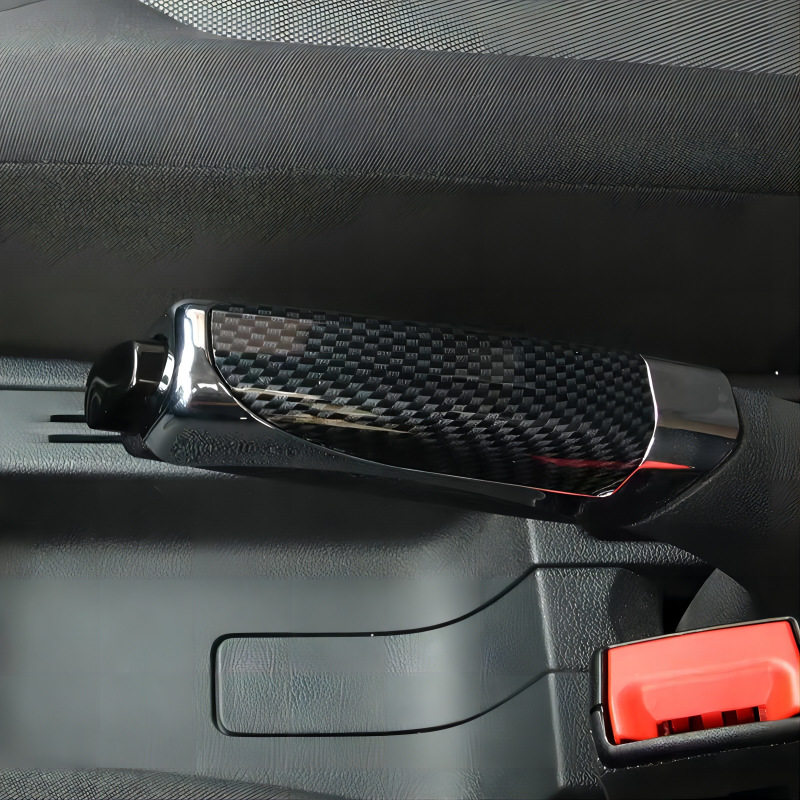 Cross-border New Explosions Car Handbrake Cover Carbon Fiber Pattern Handbrake Cover Handbrake Decorative Cover Handbrake Protective Cover Decorative Supplies