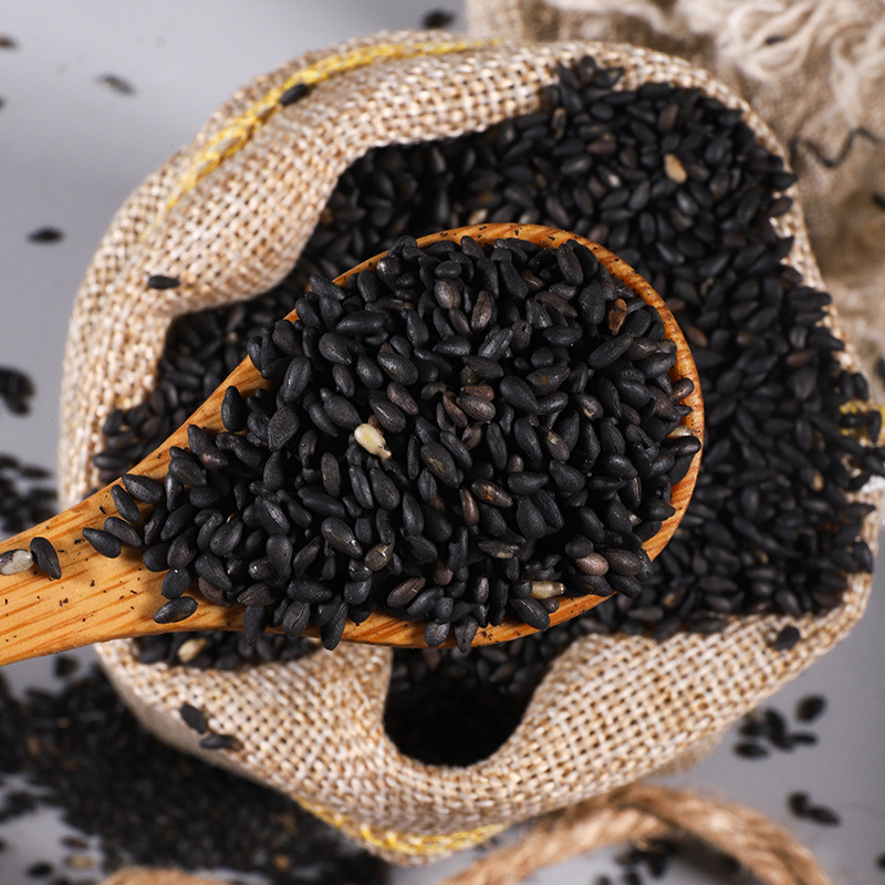 2024 Cooked Black Sesame 500g Vacuum Bag Zhumadian Local Sesame Granules Full and Free of Miscellaneous