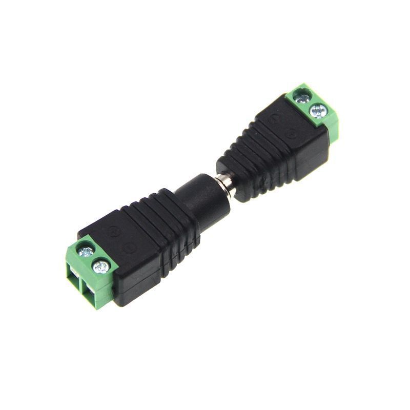 Dc Female 5.5X2.1 Plug Solder-Free Surveillance Camera Power Adapter Dc to Green Terminal Conversion