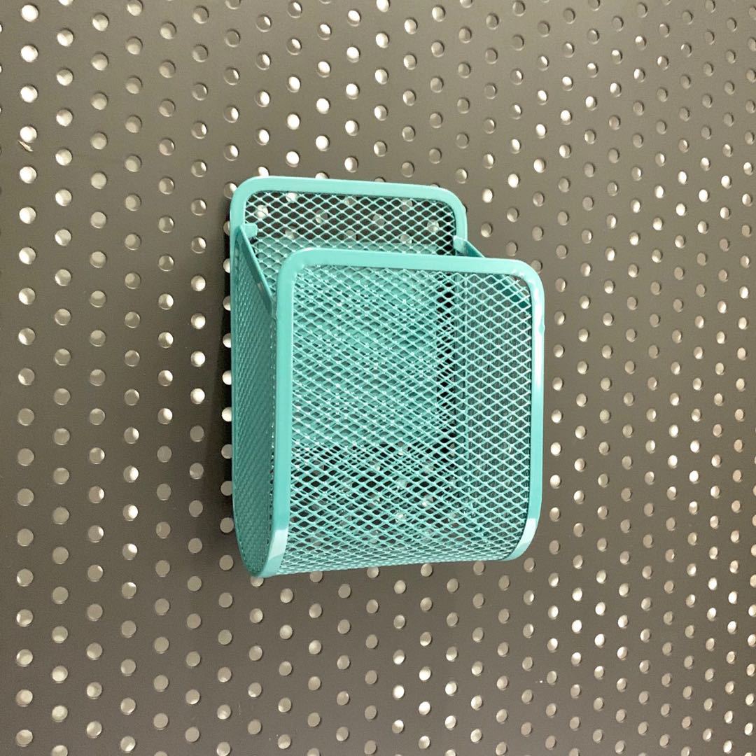 Magnetic pen holder storage box metal office supplies desktop stationery storage box with magnetic pen holder wholesale