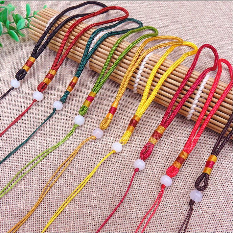 Car pendant handle rope jade jewelry scraping board rope mobile phone rope text play jewelry jade accessories lanyard