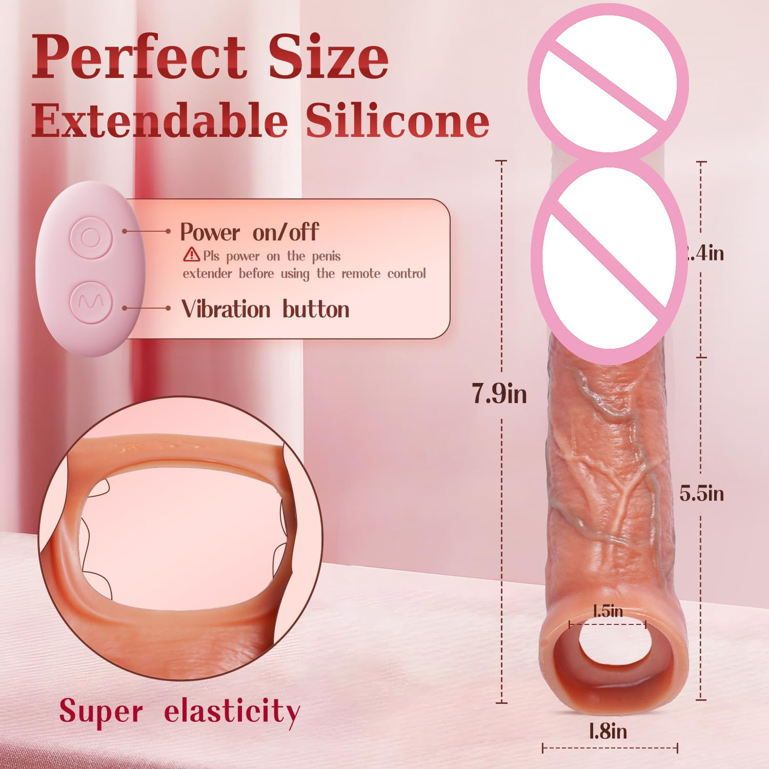 Cross-Border Liquid Silicone Dildo Condom for Men, Electric Delayed Wearable Hollow Dildo Condom, Adult Sex Products Wholesale