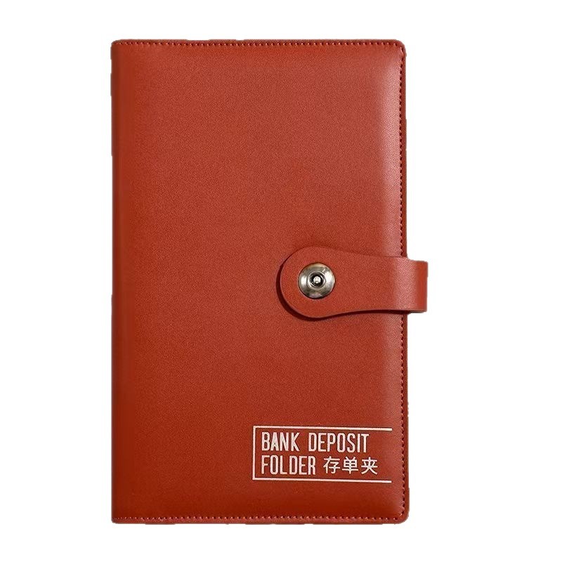 Bank Fixed Deposit Note Holder, Bill Storage Book, Check Collection Book, Passbook, Bill of Exchange, Multi-Functional Information Book
