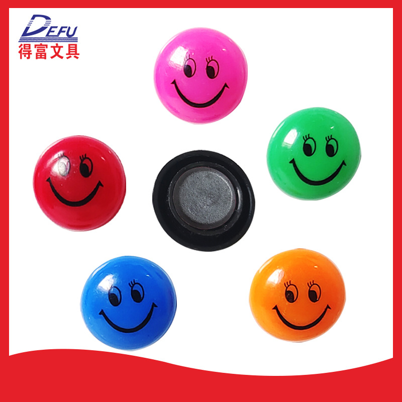 Defu канцелярские улыбчивые магнитные гранулы для офиса и дома, круглая магнитная застежка 20 мм, мощные магнитные гвозди для черной доски