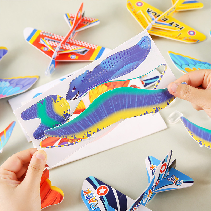 Foam Swing Magic Aircraft Foam Aircraft Model Assembly Food Toy Kindergarten Handmade Toy DIY