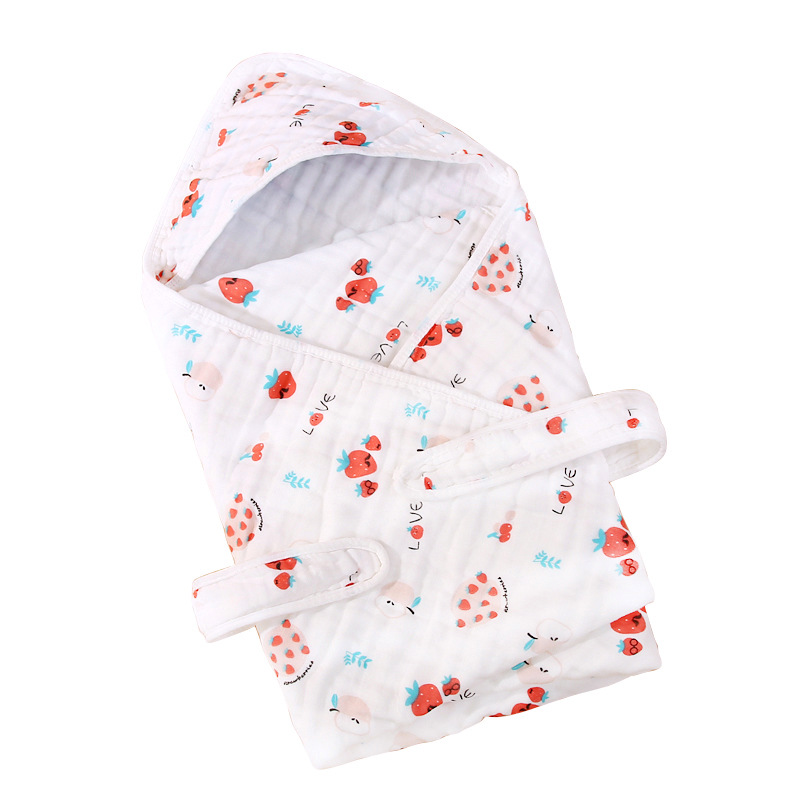 Baby Coated Summer Cotton Newborn Baby Cuff Gauze Baby Comfort Cartoon Four Seasons