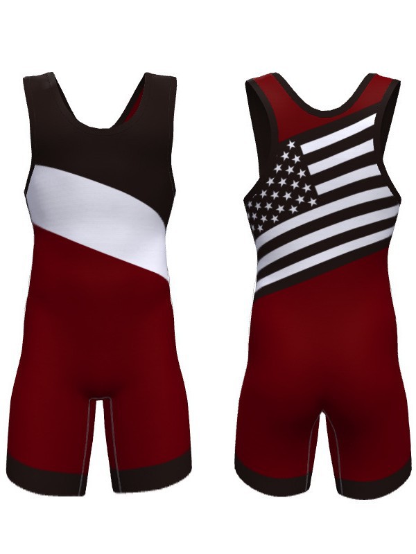 Men's One-Piece Wrestling Suit Thickened Weightlifting Suit Men's Freestyle Wrestling One-Piece Vest Sublimation Full Body Printing