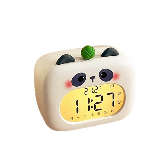 Smart Panda Alarm Clock for Students to Wake up 2025 New Model for Children, Boys, Middle School, High School, and College Students Electronic Cartoon Clock