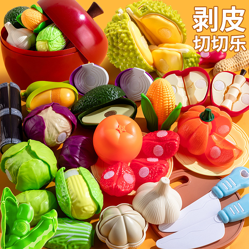 Игрушка для резки фруктов и овощей для детей, ролевые игры, реалистичная еда, которую можно рвать, дуриан на кухне