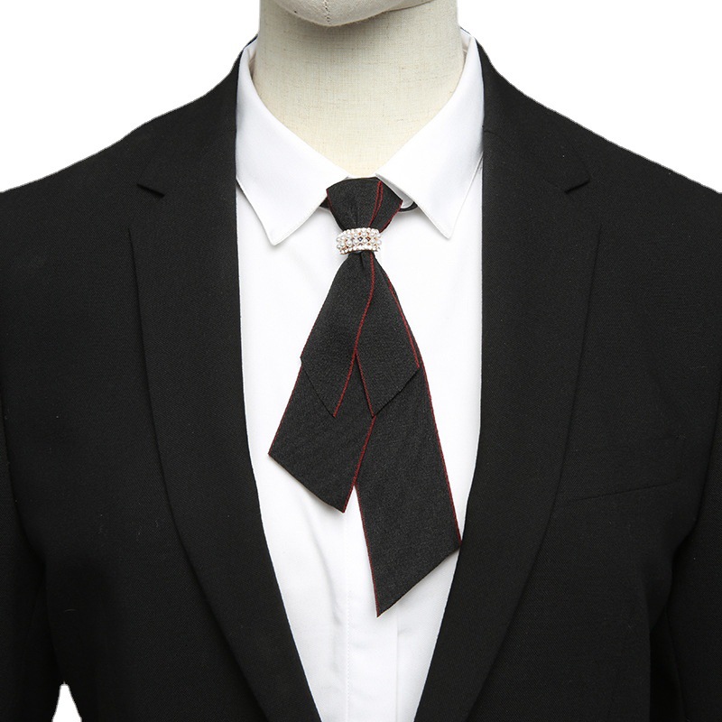 Black Bow Tie for Men and Women, Bank Tie-Free White Shirt Collar Accessory, New Style Top, Academic Uniform Bow Tie