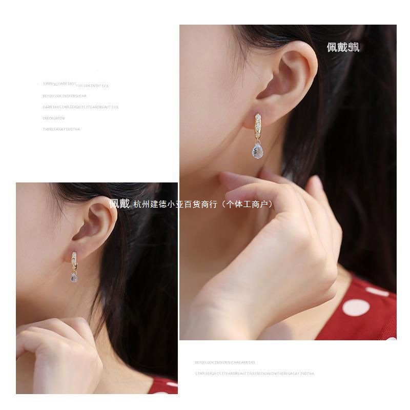 Authentic New Round Heart Sky Blue Topaz Earrings for Women, Water Drop Colored Gemstone Earrings for Girlfriends, Friends and Besties