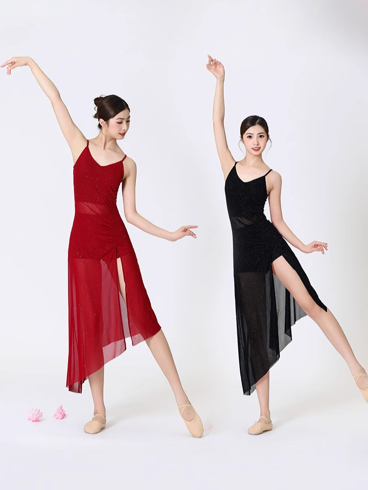 National Standard Dance Performance Suit Art Test Meat Teacher Same Mesh Latin Jazz Dance Suit Sexual Beauty Back dress