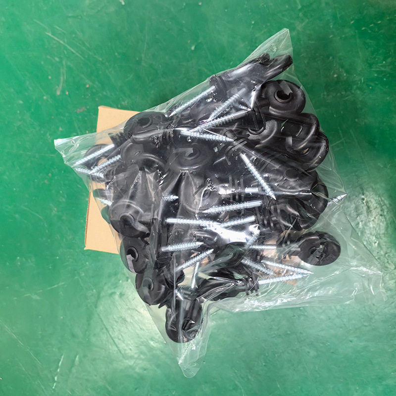 Black electronic fence insulator self-tapping red insulation buckle livestock breeding ranch power grid system insulation glue nail