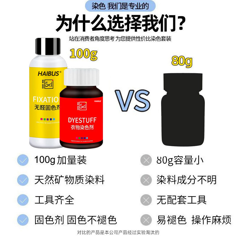 Clothes Dye Is Not Easy to Fade, Dyeing and Fixing Set Does Not Damage Old Clothes, Renovation and Color Change, Simple Operation and Environmentally Friendly Dye