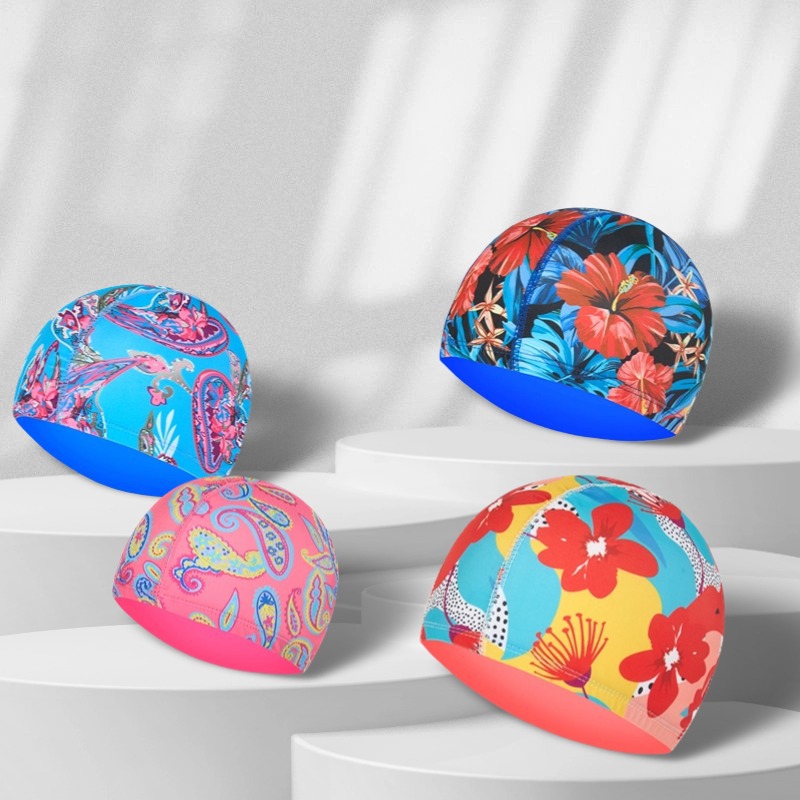 New adult swimming cap high elastic comfortable head swimming cap solid color professional hot spring vacation swimming cap in stock wholesale