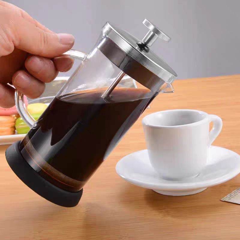 Coffee French Press 304 Fine Filter Tea Heat-Resistant Tea Maker High Borosilicate Glass Teapot Hand-Brewed Coffee Pot