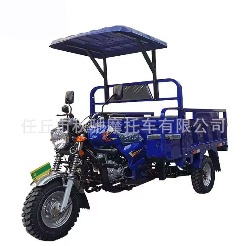 Foreign Trade Agricultural Three-Wheeled Motorcycle Fuel Household Gasoline Cargo Dump Truck King Cargo Three-Wheeler