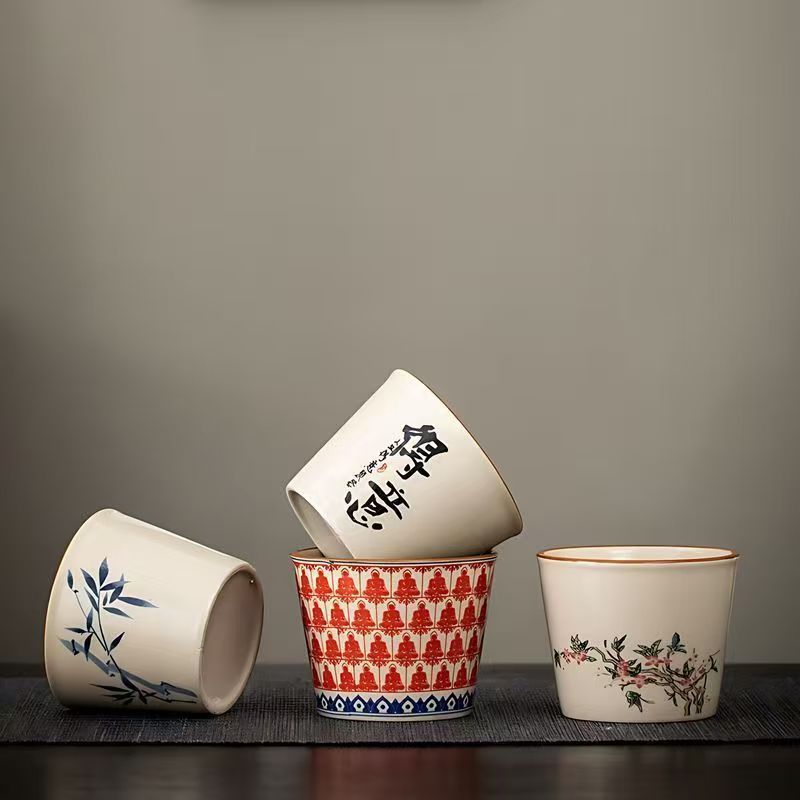 Peace and Joy Cup, Grass Ash Tea Cup, Ceramic Master Cup, Personal Cup, Household Cola Cup, Tea Cup