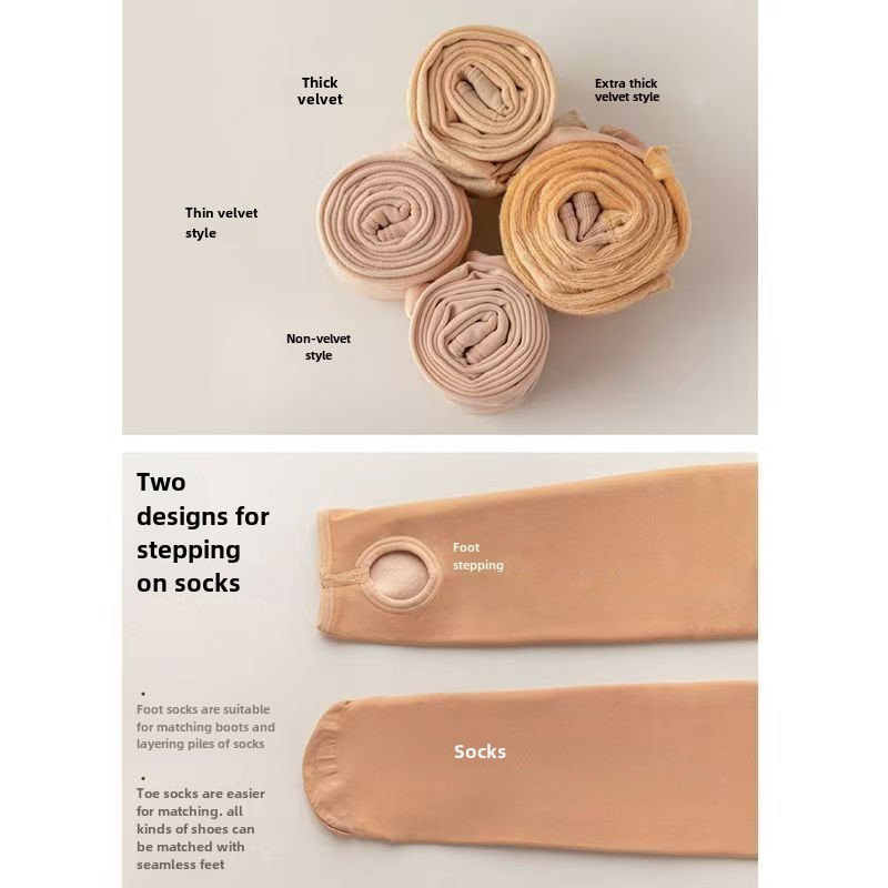 Light leg artifact stockings women pantyhose spring autumn and winter fleece-lined thick flesh color leggings anti-light socks wholesale