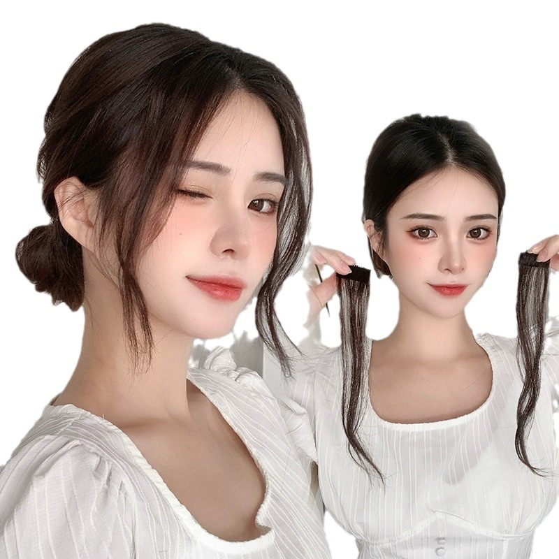 Long Must Bangs Wig Women's Summer Mid-split Simulation Hair Fake Bangs Natural Front Net Red Fluttering Sea Eight-character Bangs