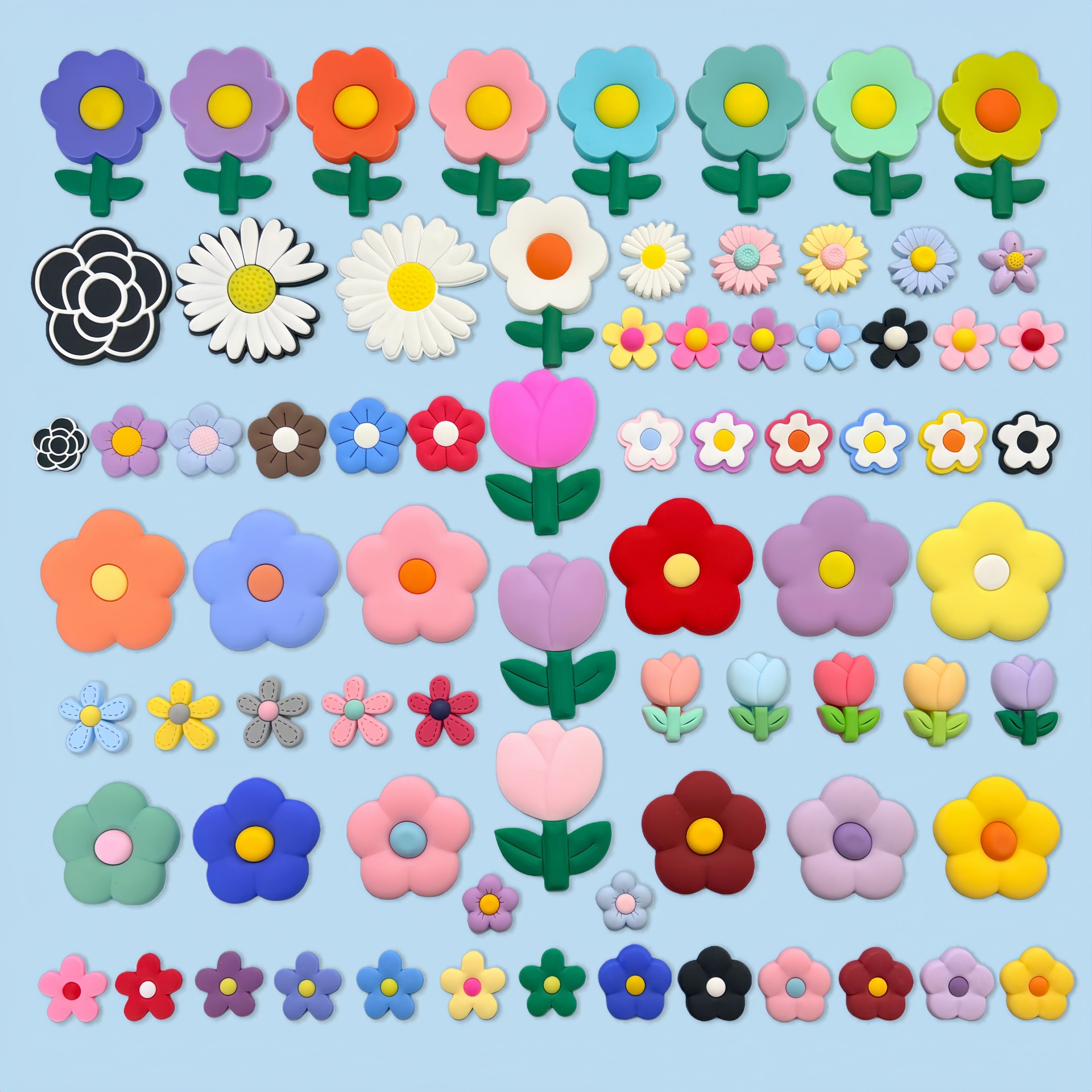 PVC мягкий резиновый чехол для телефона, мультяшный цветочный мешок, одежда, обувь, патч, DIY, ручные аксессуары