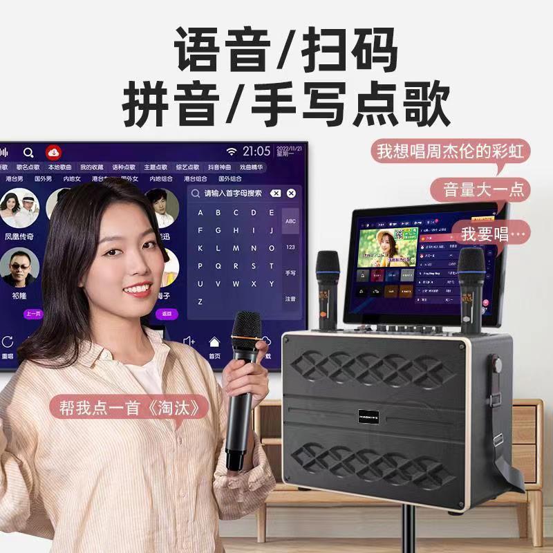 Ktv Audio Home Karaoke Karaoke Machine Outdoor High Volume Karaoke All-In-One Square Dance Bluetooth Speaker