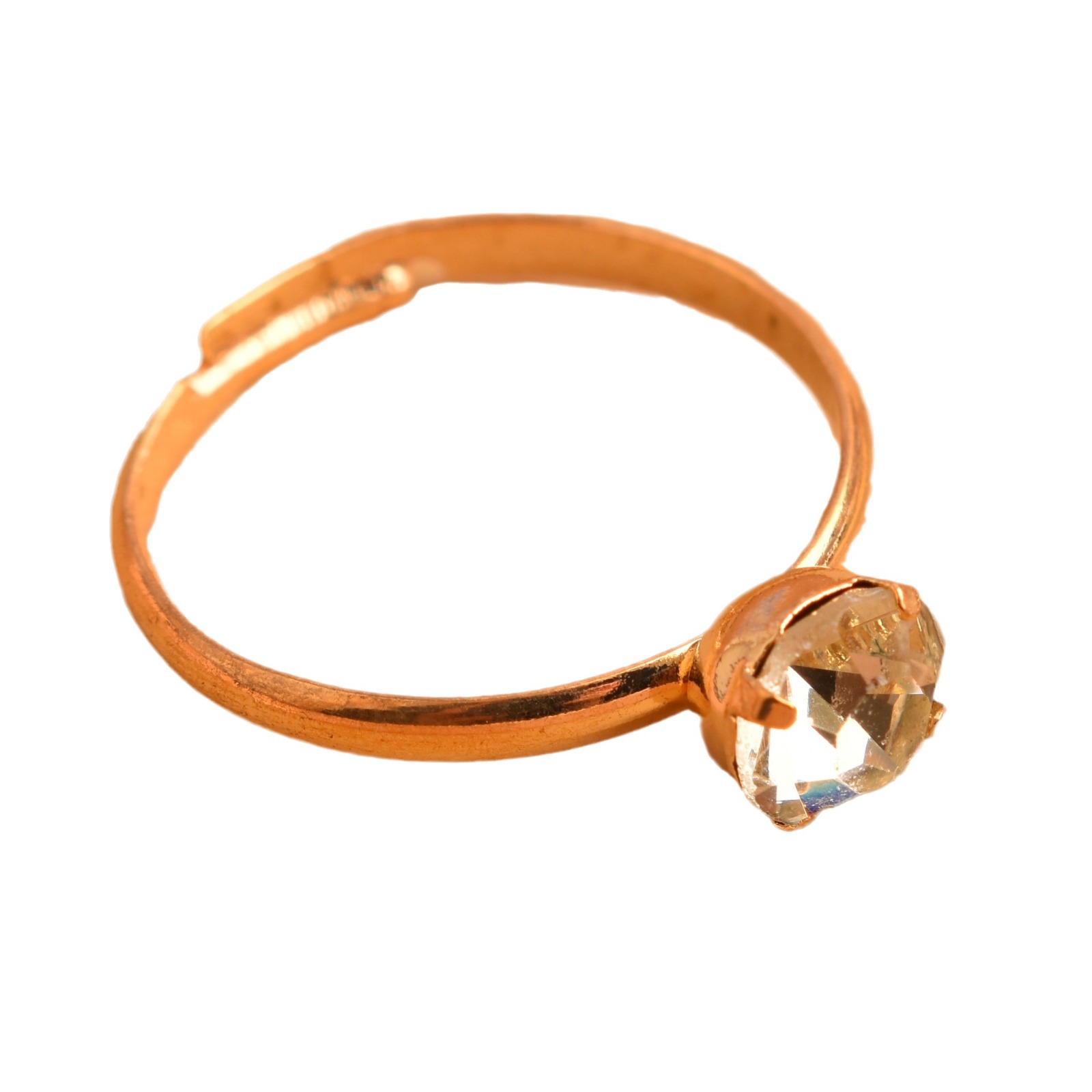 Cross-border hot-selling jewelry diamond ring foreign trade simple fashion live square claw diamond ring exquisite gift ring