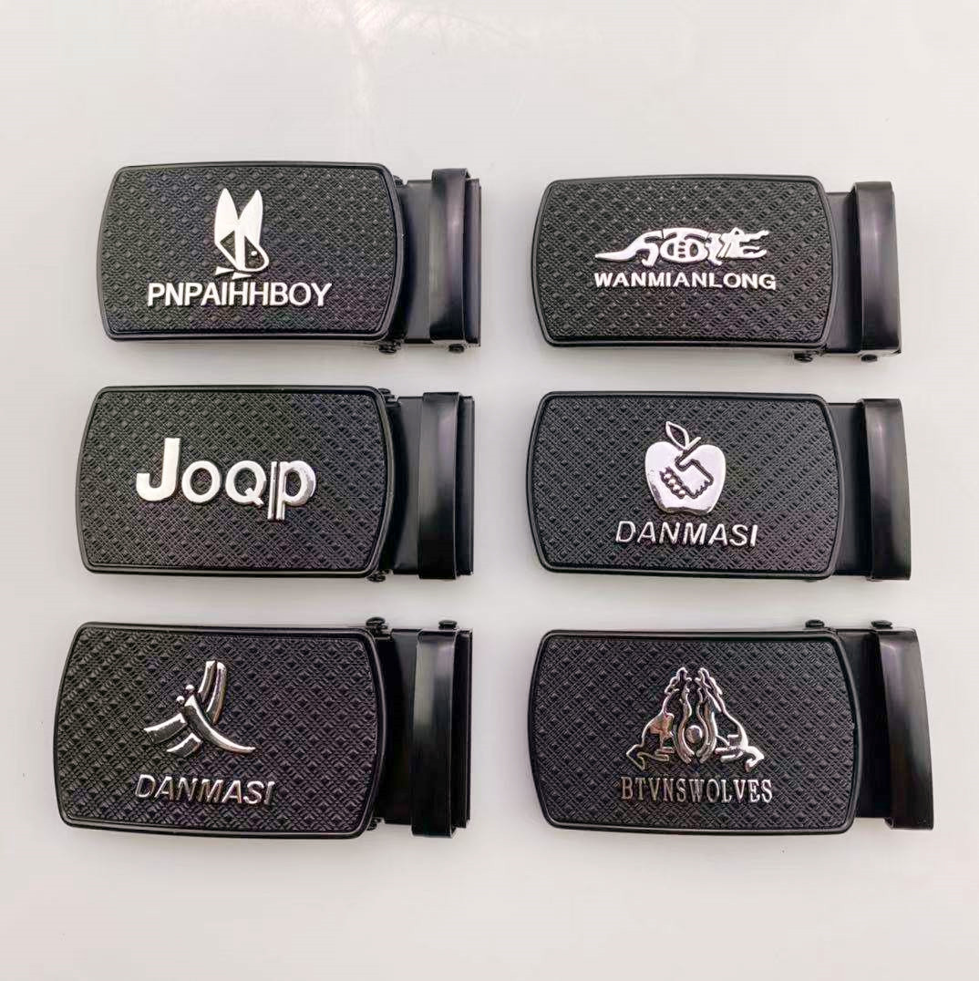 Men's Belt Buckle 4.0 Hook Buckle Belt Buckle with Holes Spot Style Multi-pattern Complete Mixed Pack