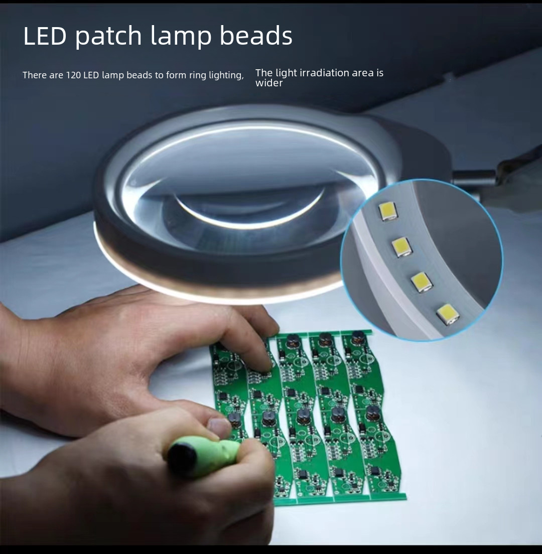 Beauty salon LED cold light magnifying glass tattoo light beauty light nail nail eyelash tattoo special shadowless floor lamp