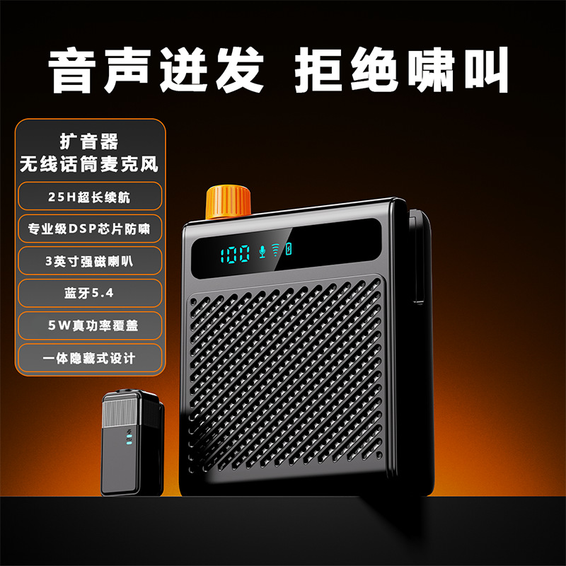 Новый портативный громкоговоритель Little Bee, специальный спикер для учителей, беспроводной мегафон, Bluetooth, против свиста