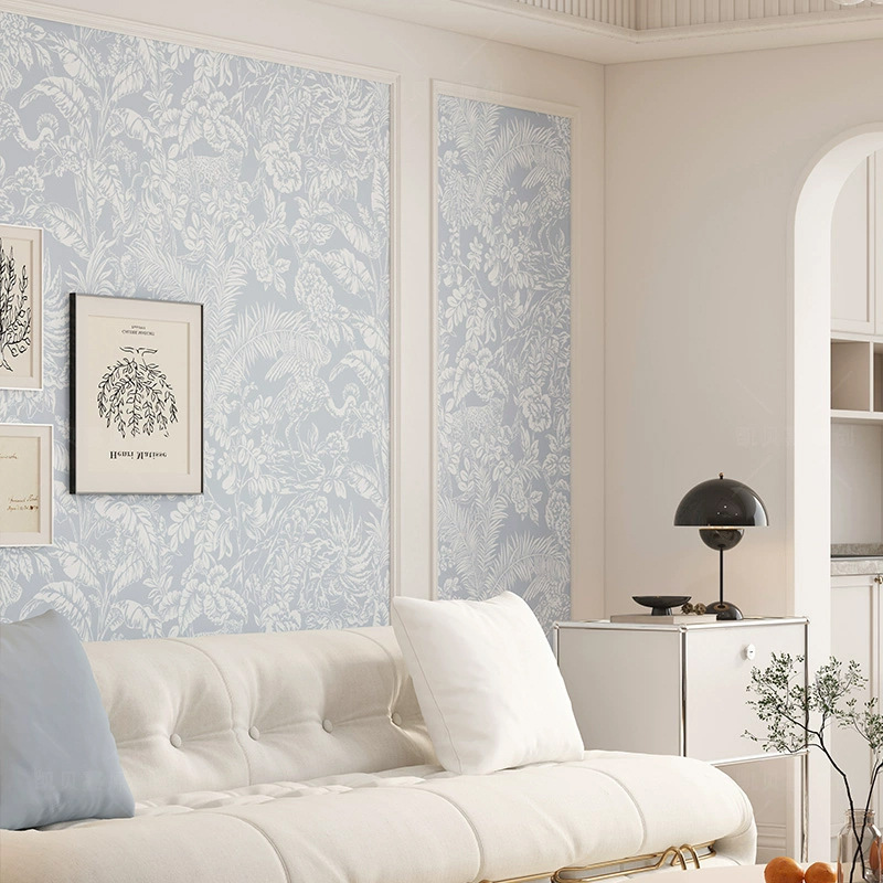 Hand-Painted French Jungle Animal Theme Restaurant Background Wallpaper Seamless Wall Covering B&B Hotel Bedroom Decoration Wallpaper