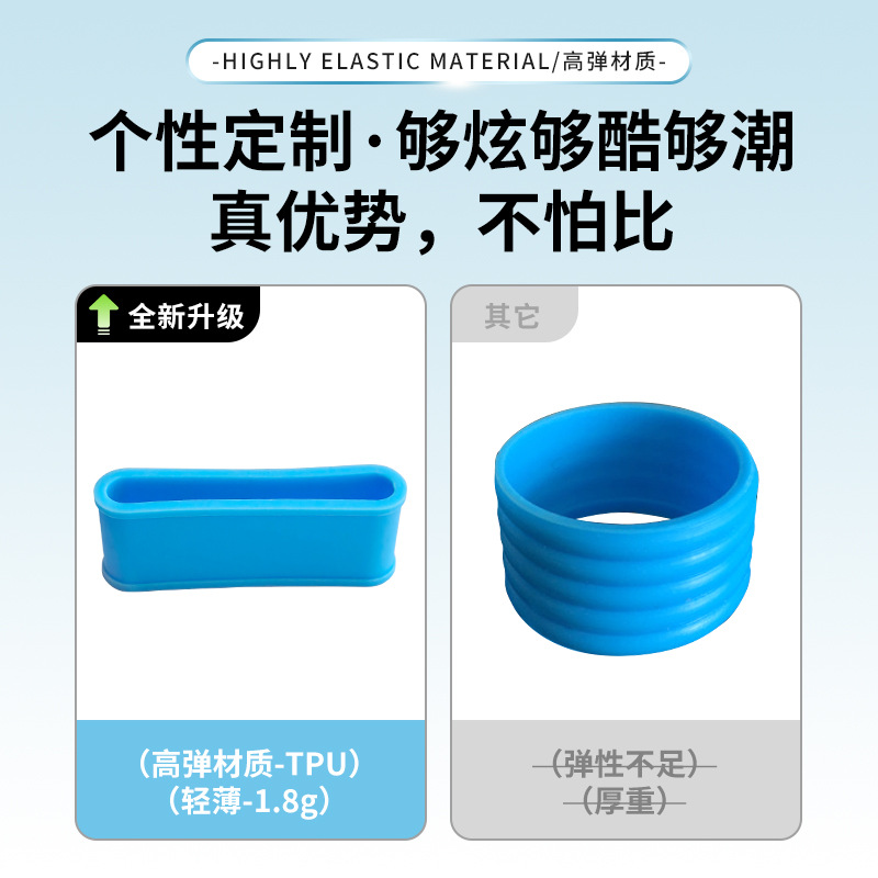 Factory Tennis Racket Badminton Racket Grip Handle Glue Small Bundle Ring Sweat-Absorbent Band Sealing Fixed Rubber Ring Silicone Bundle Ring