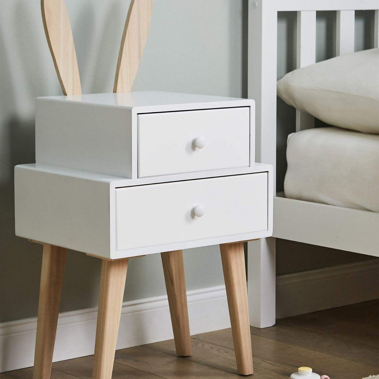 Милая тумбочка для детей в форме кролика, подходит для тумбочки, для хранения игрушек и т.д.